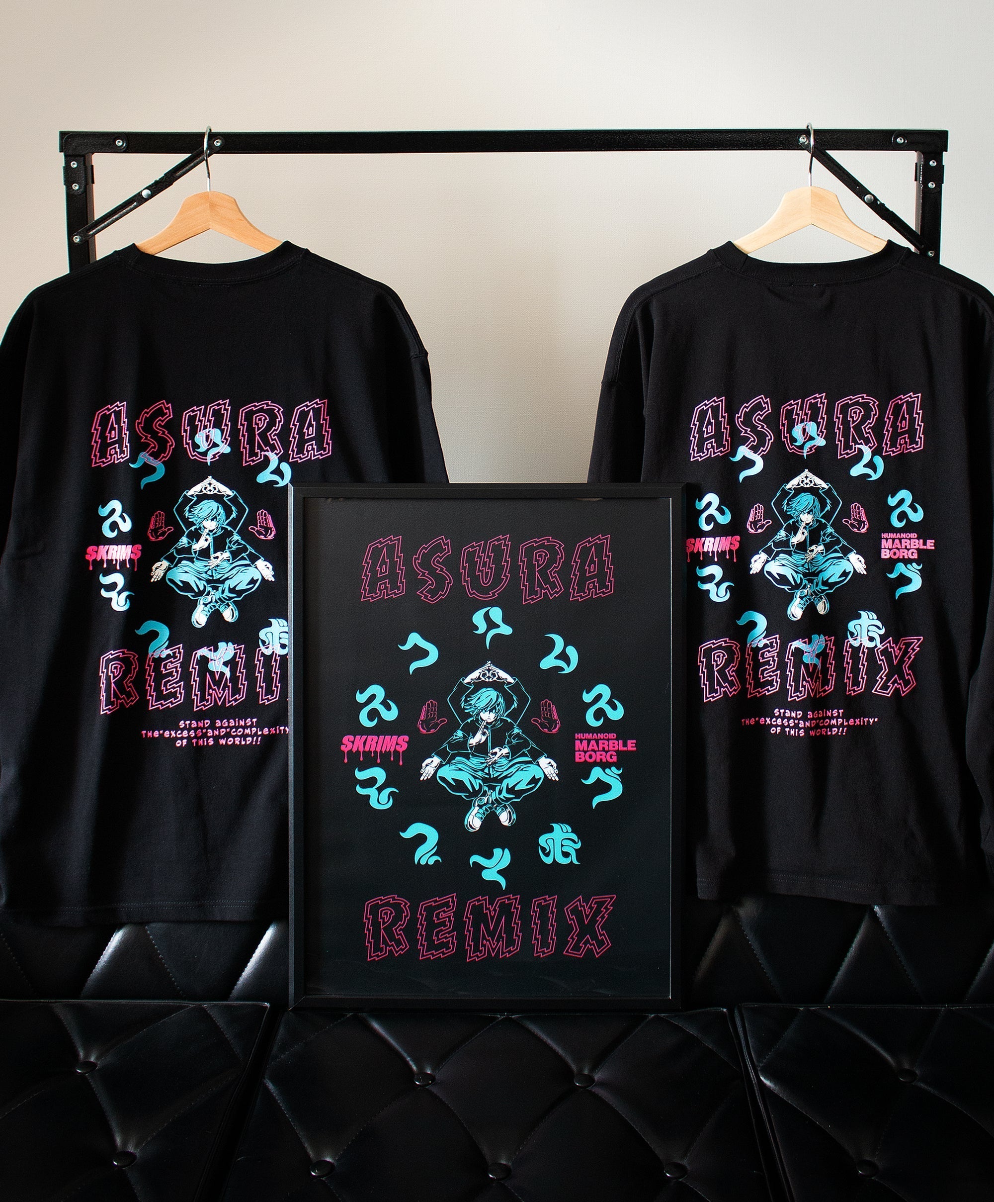 MARBLE BORG ✕ SKRIMS コラボTシャツ"ASURA REMIX"